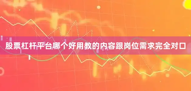 股票杠杆平台哪个好用教的内容跟岗位需求完全对口